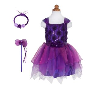 תחפושת - פיית פרחים סגולה מידה 5/6 Great Pretenders