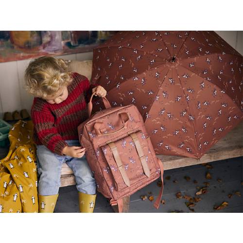 תיק גב גדול - איילים אדום חמרה Fresk – תמונה 2