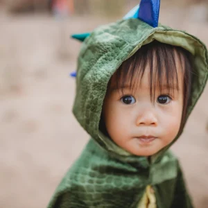 תחפושת - גלימת דרקון ירוק קטנטנים 2/3 Great Pretenders