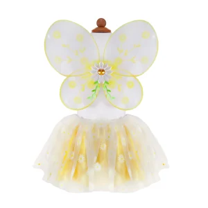 תחפושת - ילדת הפרחים חרצית 4/7 (חצאית, כנפיים ושרביט)  Great Pretenders