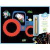 יצירה לקטנטנים - גירוד לומדים על רכבים Djeco