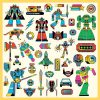 ⁦יצירה 160 מדבקות - רובוטים מטאליים Djeco⁩ – תמונה ⁦4⁩