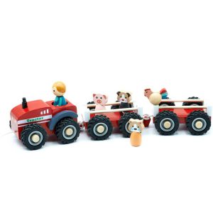 טרקטור מעץ עם שני נגררים Egmont