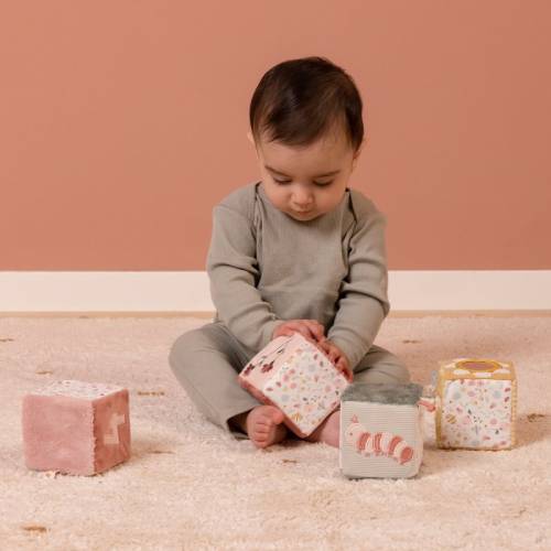 Soft Cubes Set - Flowers & Butterflies - Little Dutch – תמונה 2