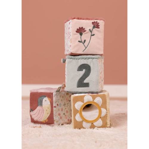 Soft Cubes Set - Flowers & Butterflies - Little Dutch – תמונה 3