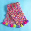 ⁦ערכת סריגה לילדים - צעיף עם פונפונים Buttonbag⁩ – תמונה ⁦6⁩
