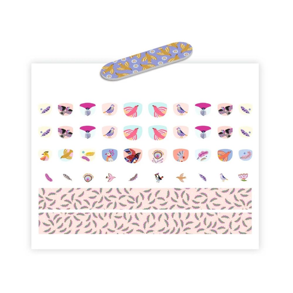 ⁦מניקור - מדבקות נוצות Djeco⁩ – תמונה ⁦2⁩