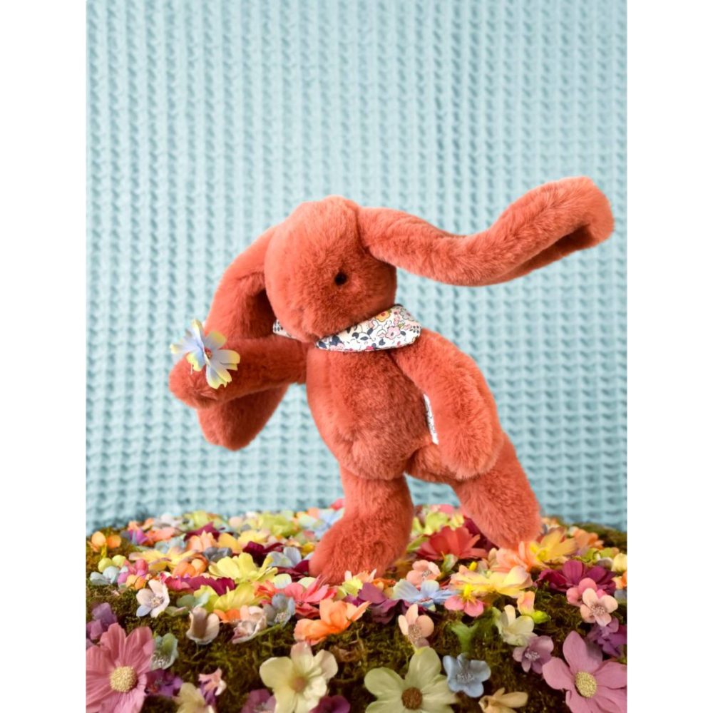 ⁦בובת ארנב פרחים - קורל - 25 ס"מ Doudou⁩ – תמונה ⁦2⁩