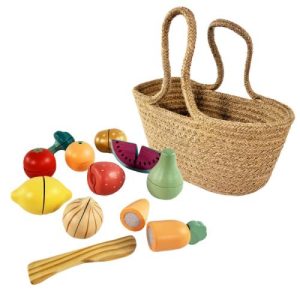 פירות וירקות מעץ בסל קניות Egmont Toys
