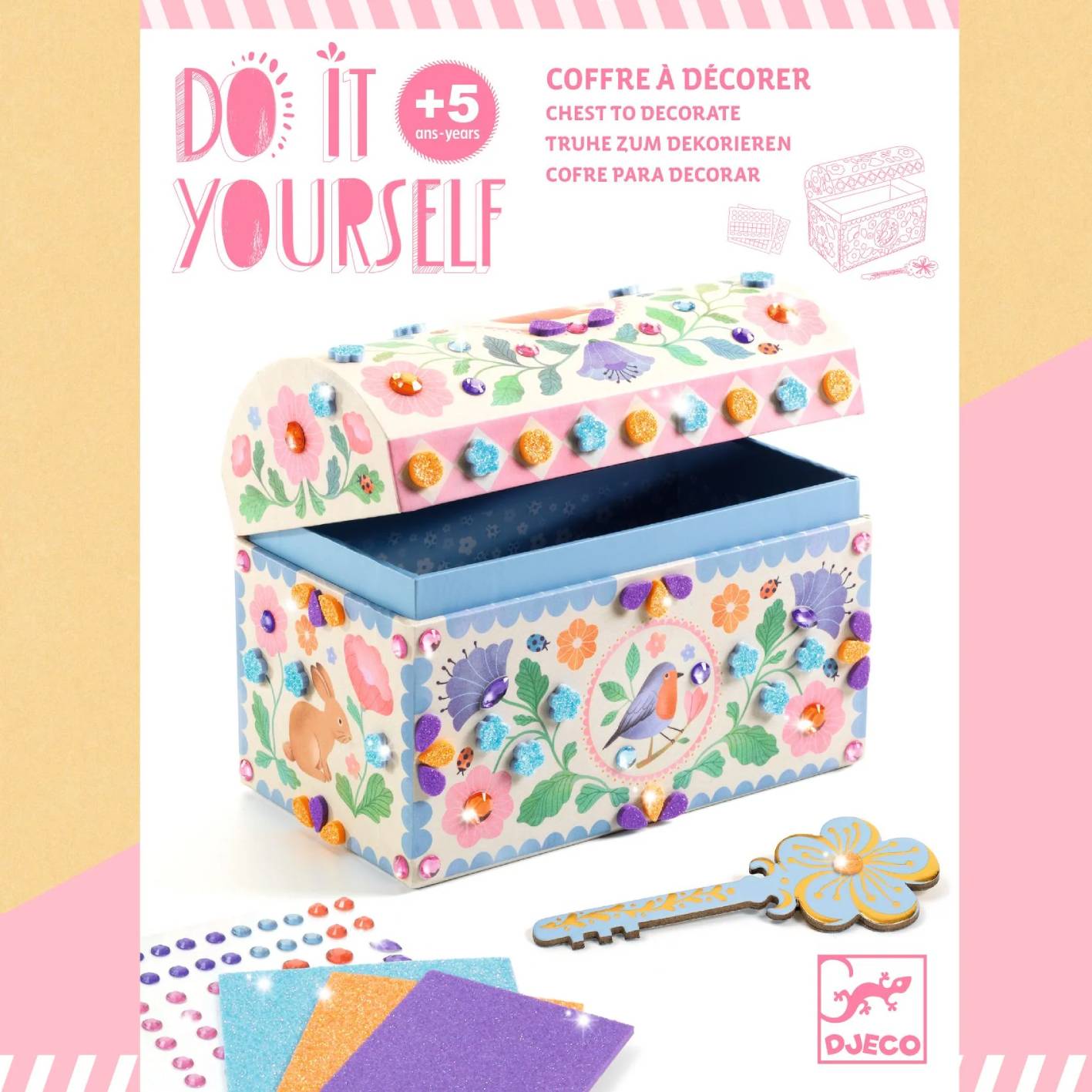 יצירה DIY - תיבת אוצר גלום Djeco – תמונה 2