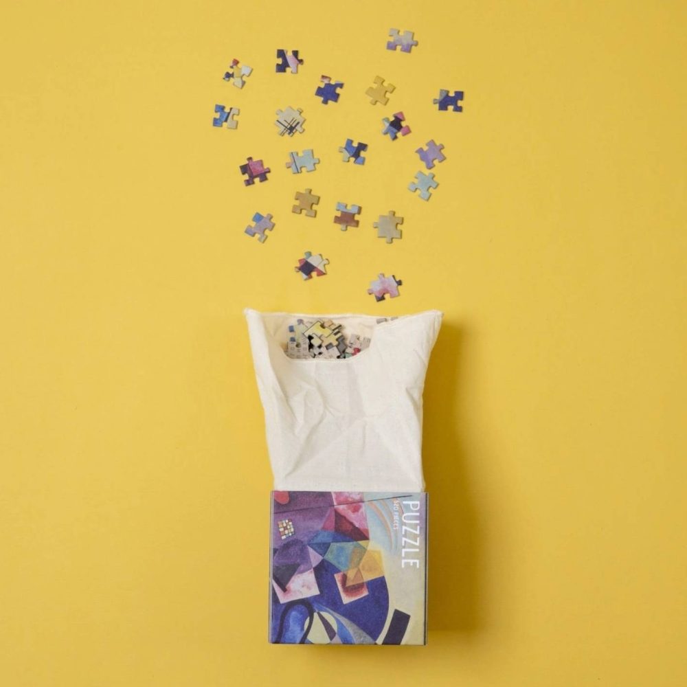 ⁦Cube פאזל - קנדינסקי - Gelb Rot Blau - 520 חלקים - Londji⁩ – תמונה ⁦3⁩
