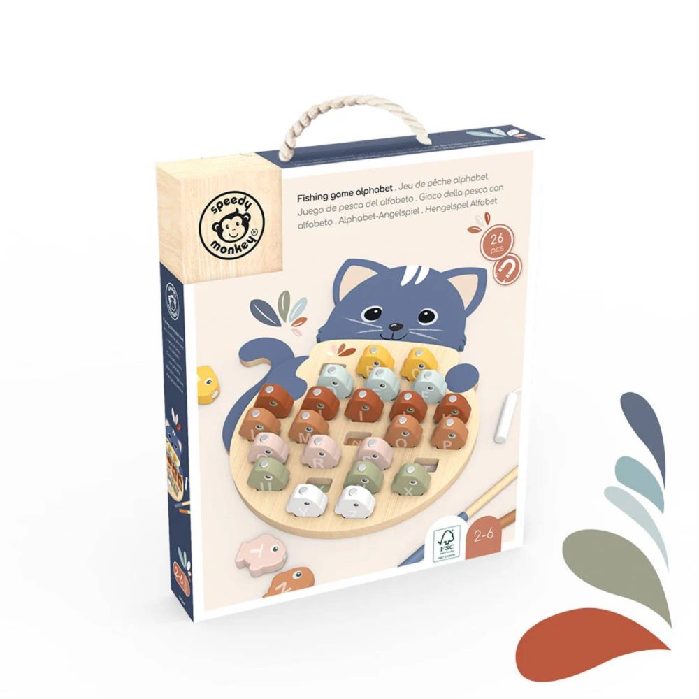⁦A-B-C משחק לימודי דגים מעץ - Speedy Monkey⁩ – תמונה ⁦2⁩