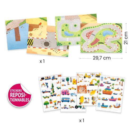 מדבקות תלת מימד - רכבים Djeco – תמונה 3