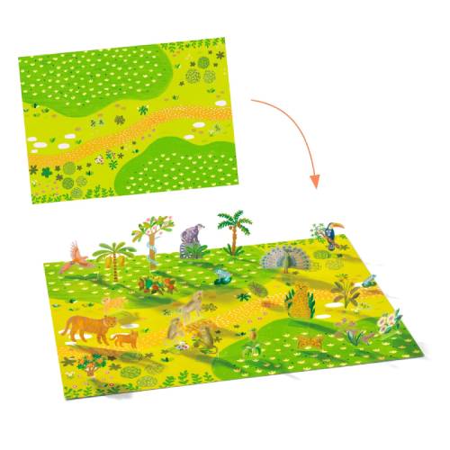 מדבקות תלת מימד - סוואנה Djeco – תמונה 2