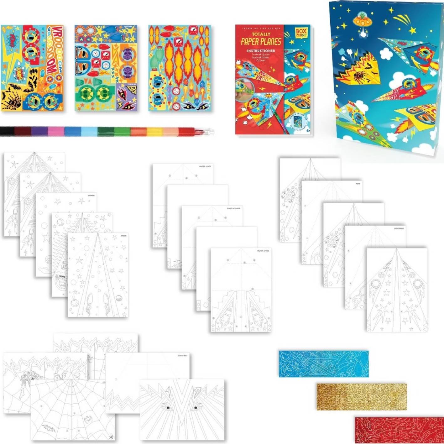 ערכה להכנת 20 מטוסי נייר - Box candiy – תמונה 5