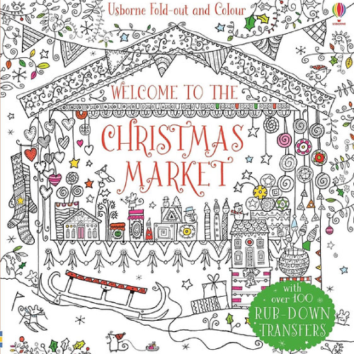 קונצרטינה שוק כריסמס עם מדבקות קסם להעברה - Usborn