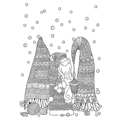 פוסטרים לצביעה - גמדי כריסמס Lake Press – תמונה 2