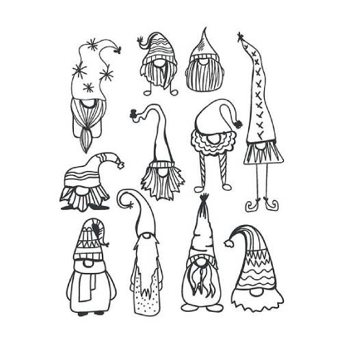 פוסטרים לצביעה - גמדי כריסמס Lake Press – תמונה 3