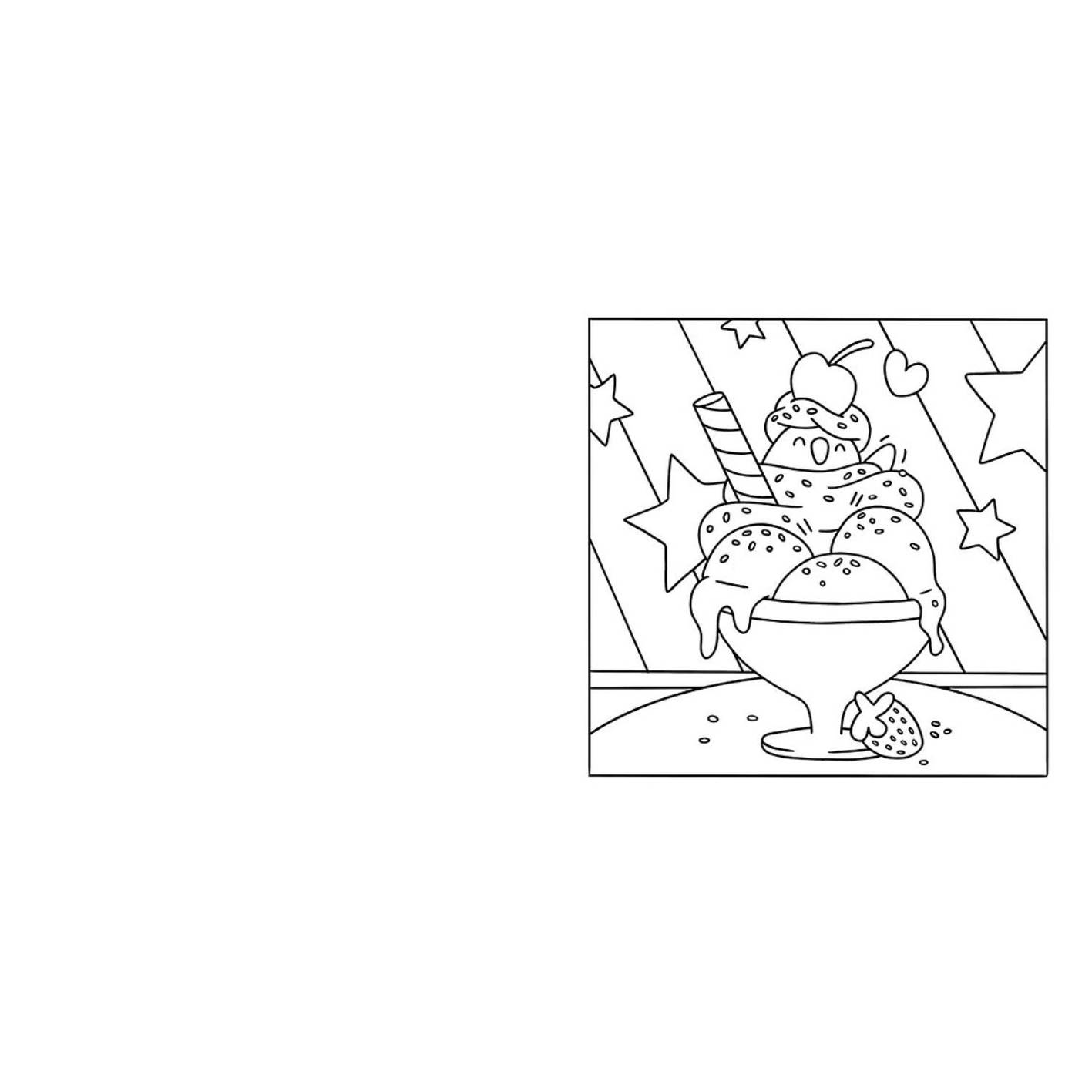 חוברת צביעה קאוואי - אוכלים – תמונה 6