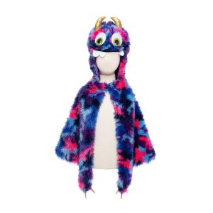 תחפושת גלימת מפלצת כחולה עם כפות ידיים Great Pretenders