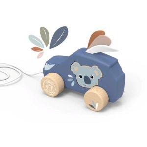 מכונית נגררת מעץ Speedy Monkey