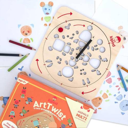 ערכת יצירה - ארטוויסט שבלונות ציור - חיות Kipod – תמונה 2