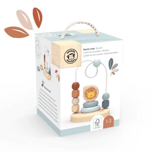 מבוך חרוזים מעץ Speedy Monkey – תמונה 2