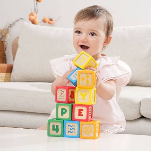 קוביות עץ וסיליקון Hape – תמונה 4