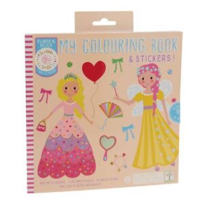 חוברת צביעה ריחנית עם מדבקות - נסיכות  Floss & Rock