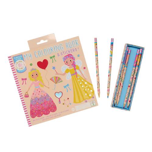 חוברת צביעה ריחנית עם מדבקות - נסיכות Floss & Rock – תמונה 2