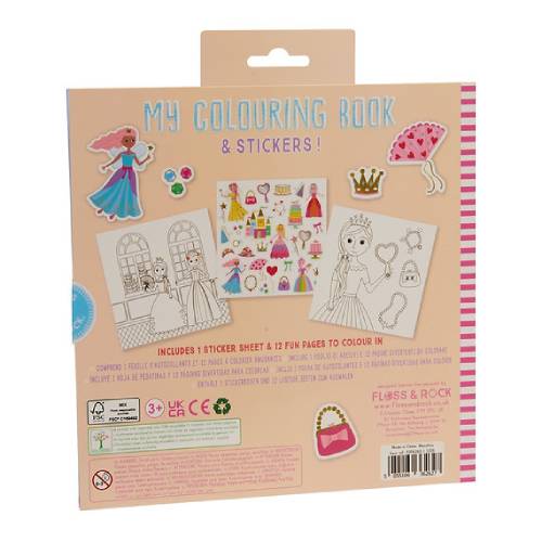 חוברת צביעה ריחנית עם מדבקות - נסיכות Floss & Rock – תמונה 3