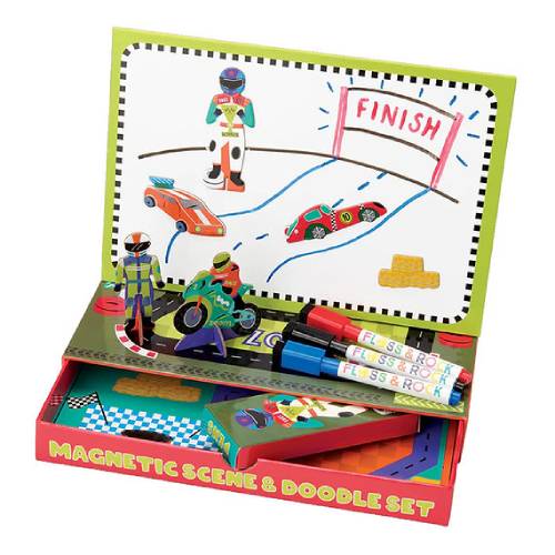 קופסת משחק מגנטי וציור - מכוניות Floss & Rock – תמונה 2