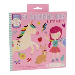 חוברת צביעה ריחנית עם מדבקות - חד קרן  Floss & Rock