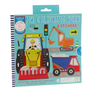 חוברת צביעה ריחנית עם מדבקות - אתר בנייה  Floss & Rock