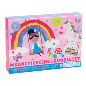 קופסת משחק מגנטי וציור - פיות קשת בענן  Floss & Rock