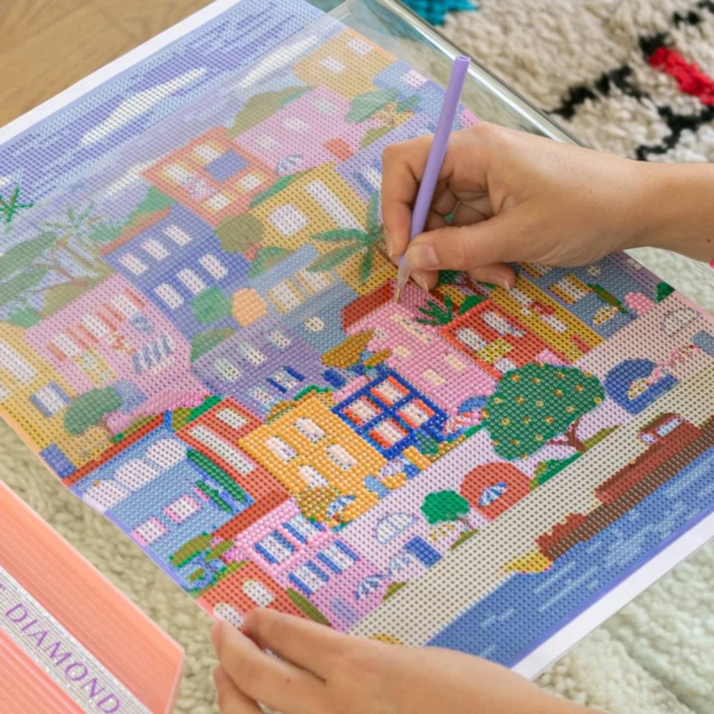 ⁦ערכת יצירה - Petit Diamond - Colorful Houses⁩ – תמונה ⁦2⁩