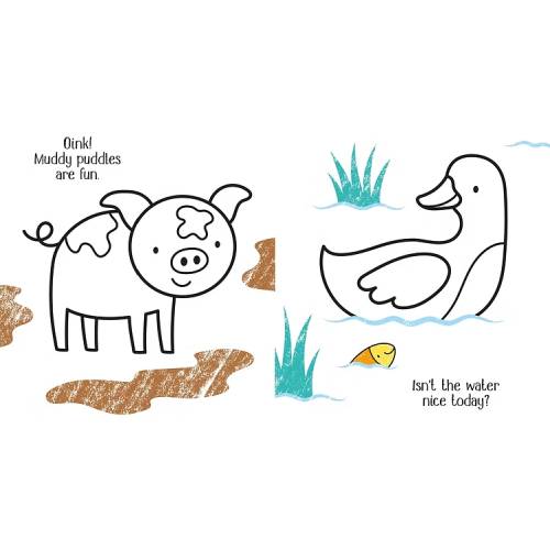 חוברת צביעה ראשונה - חווה Usborne – תמונה 2