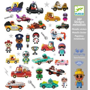 160 מדבקות - עולם הקרייזי מוטורס המנצנץ Djeco