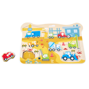 פאזל צורות - כלי תחבורה ובנייה Hape