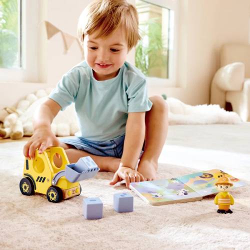 דחפור בנייה עם צלילים Hape – תמונה 5