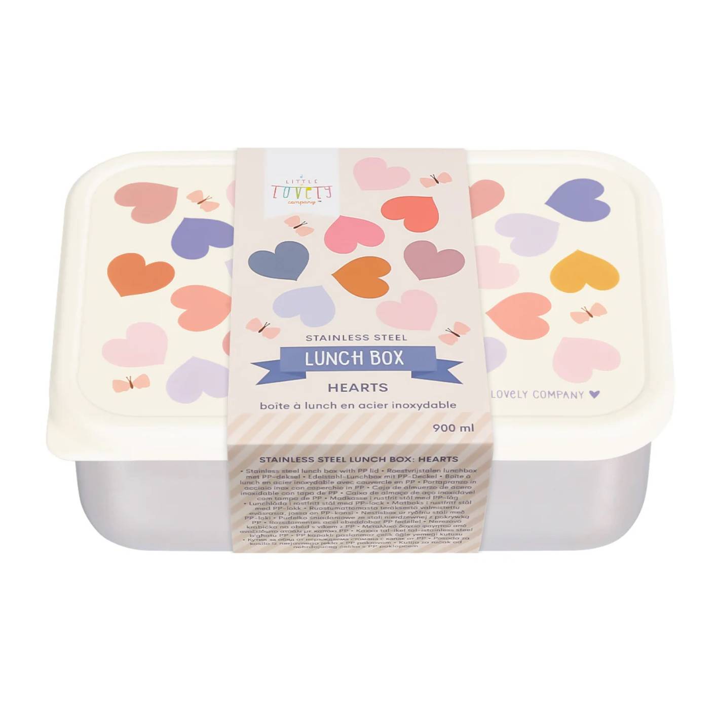 קופסת אוכל נירוסטה לבבות Little Lovely – תמונה 4