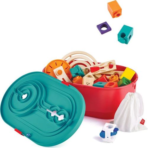 סט בניית מסלולי גולות בדלי אחסון Hape – תמונה 5