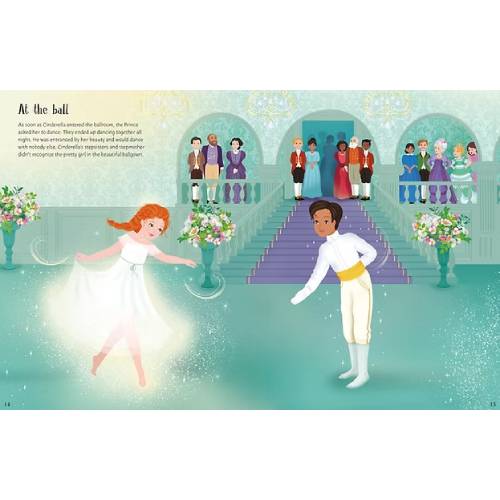 חוברת הלבשה מדבקות - סינדרלה Usborne – תמונה 3