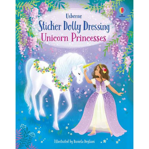 חוברת הלבשה מדבקות - נסיכות חדי קרן Usborne