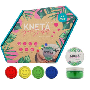 בצק משחק טבעוני - סט 4 צנצנות (של 125 ג')  KNETA
