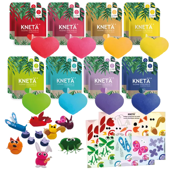 בצק משחק טבעוני אורגני - סגול - 20 גרם KNETA – תמונה 2