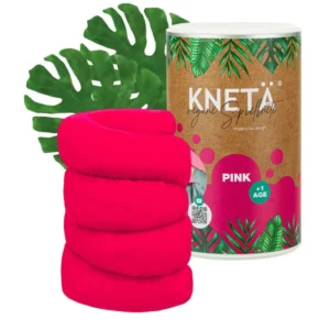 בצק משחק טבעוני - צנצנת 1 קג בצבע ורוד KNETA