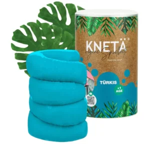 בצק משחק טבעוני - צנצנת 1 קג בצבע טורקיז KNETA